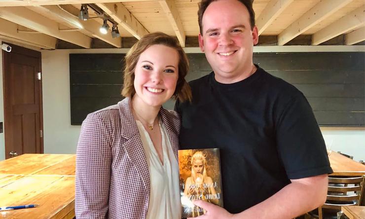 Isabelle at a book signing